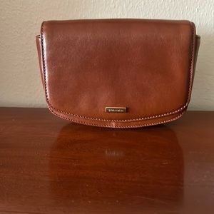 Brahmin Lil Convertible Belt Bag 7”W x 5”H x1.5”D Topsail Smooth Italian Leather